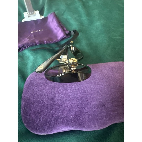Gucci GG0370SK 002 56 19 145 Bee Gradient Tortoise Sunglasses Italy Purple Case main image 5